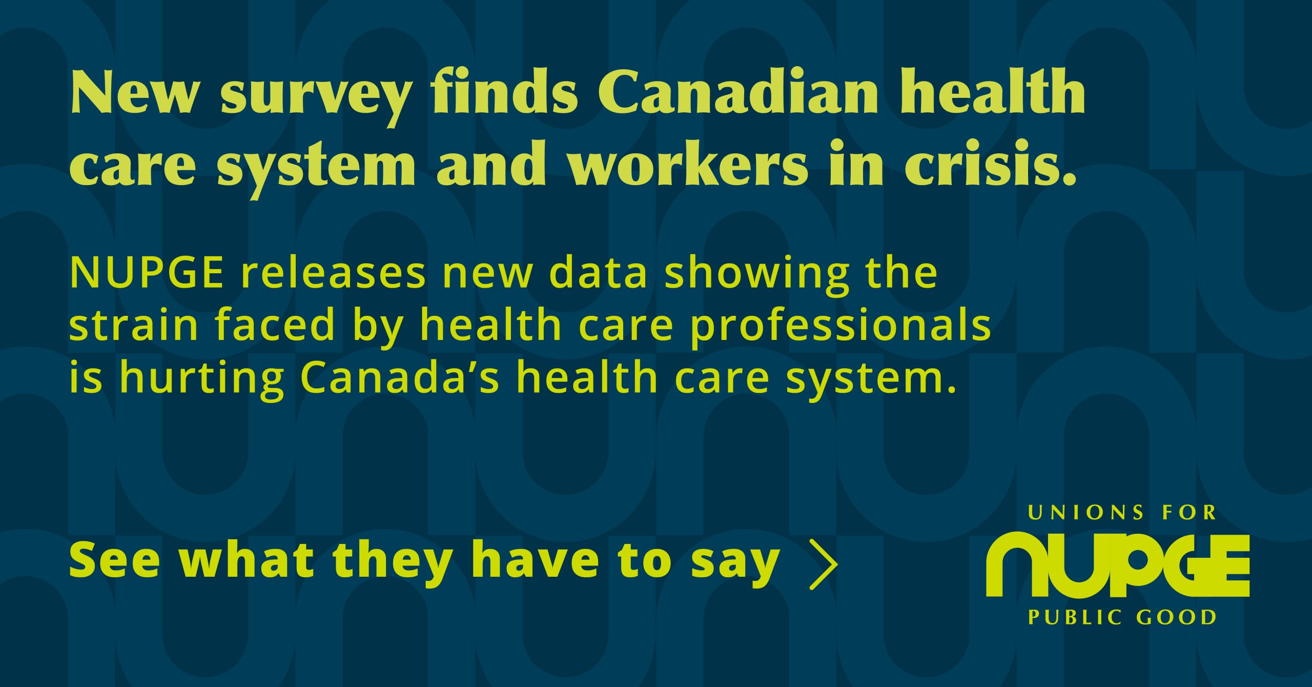 New survey find Canadian health care system and workers in crisis.
